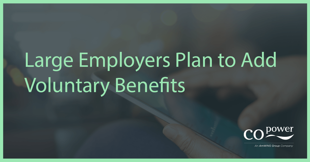 Large Employers Plan to Add Voluntary Benefits Copower